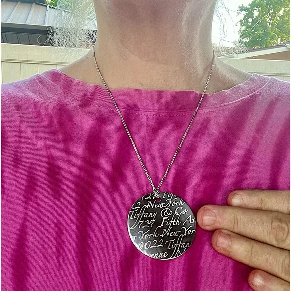 RARE 18” GIFTABLE Tiffany & Co Sterling Silver .925 Necklace, Pouch, Bag. - Picture 3 of 12